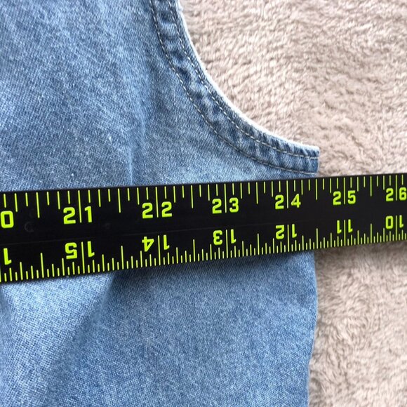 Bit & Bridle Men's Chambre Shirt XL Sleeveless Button Up Pocket Blue Denim Casua - Picture 6 of 15